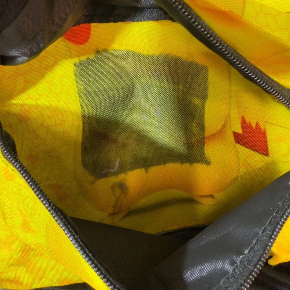 Pokemon Pikachu Backpack and Matching Lunch Pouch Set Yellow Black‎ Anime Bag